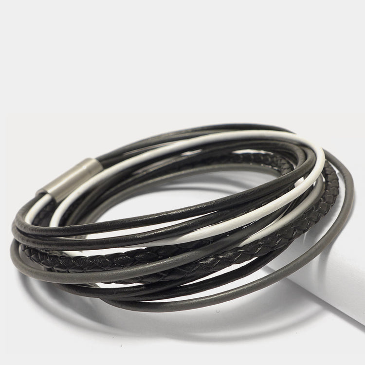 Mehrfarbiges Lederarmband Herren STARBEIT sportlich‑lässig