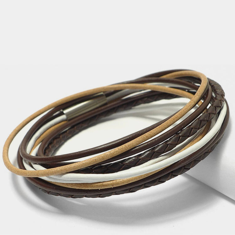 Buntes Lederarmband Herren STARBEIT sportlich‑lässig