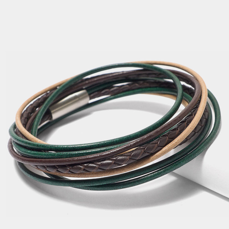 Farbiges Lederarmband Herren STARBEIT modischer Akzent