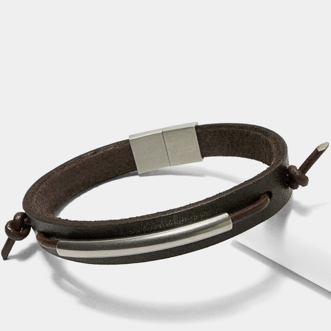 Herrenarmband Leather Star EM13
