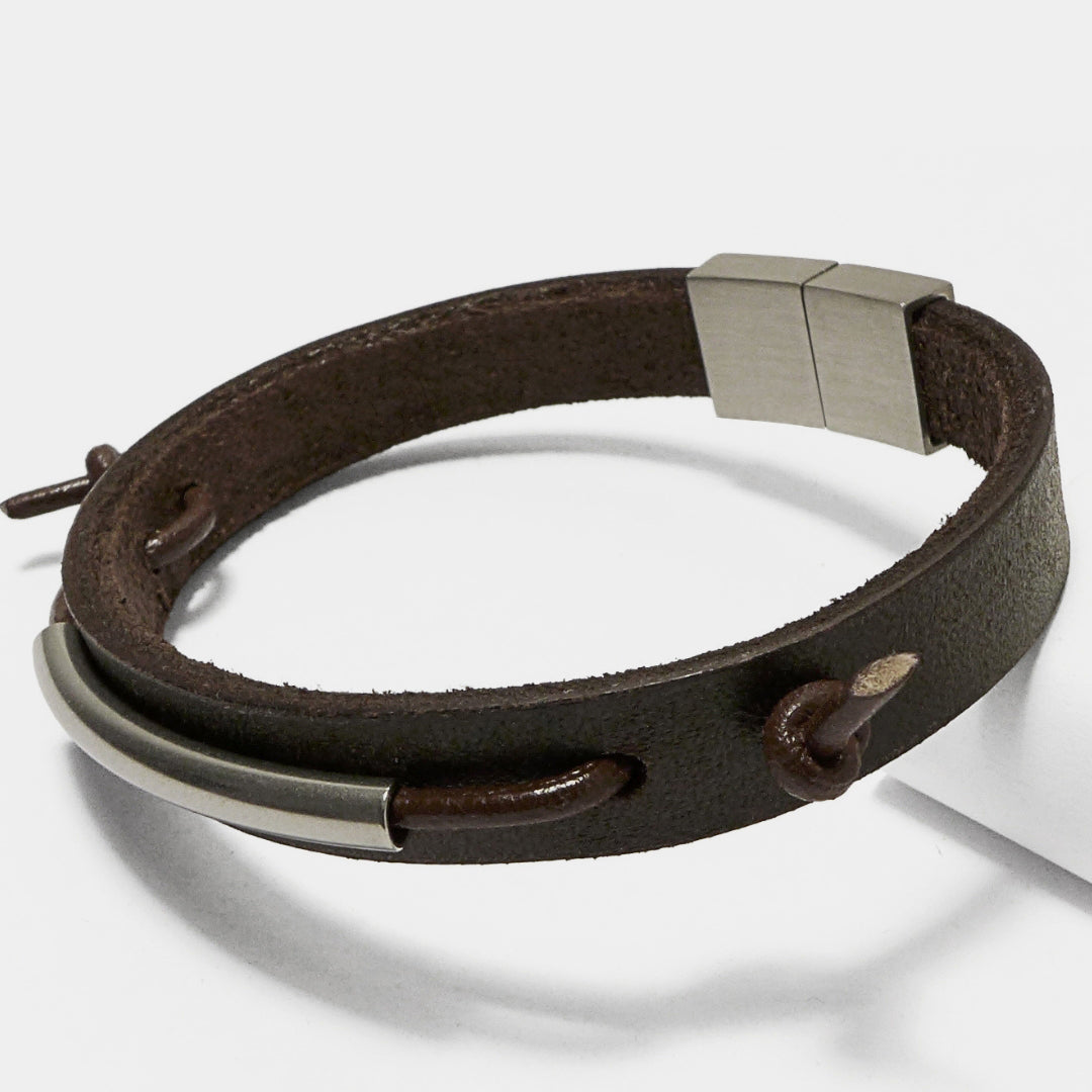 Herrenarmband Leather Star EM13