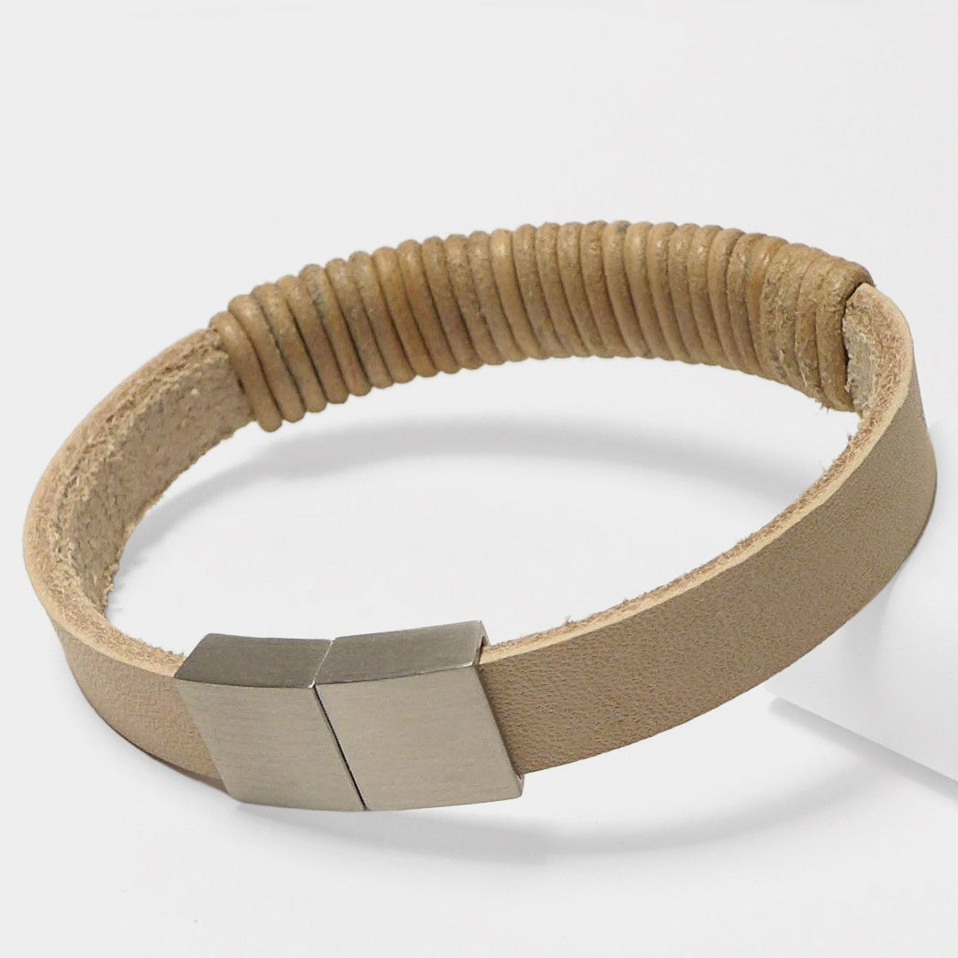 Herrenarmband Leather Star GT53