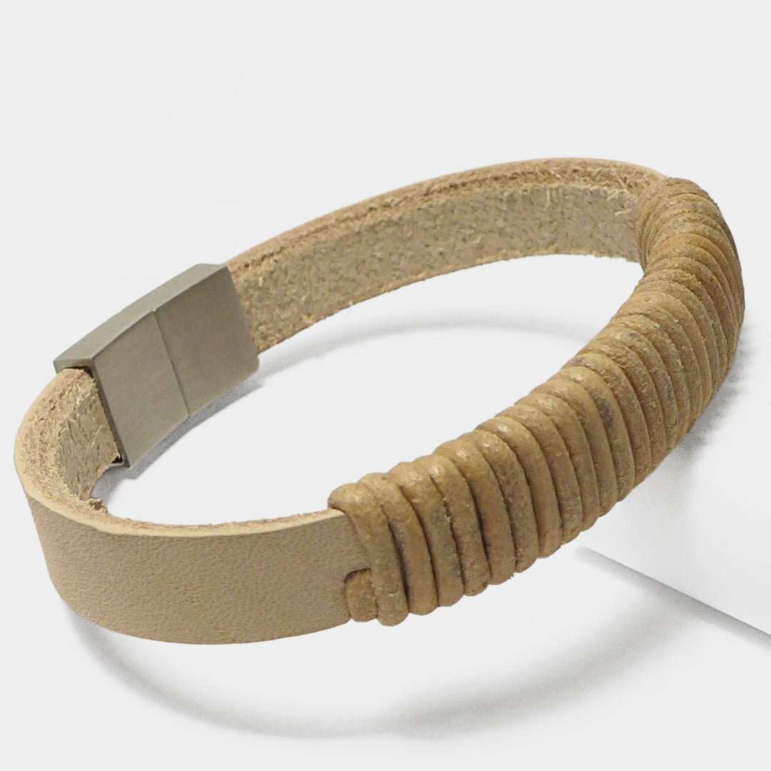 Herrenarmband Leather Star GT53