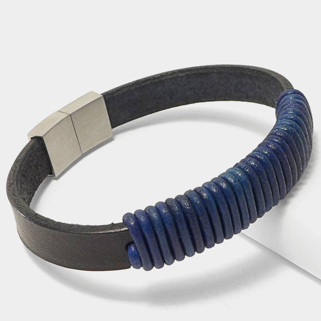 Herrenarmband Leather Star GT54