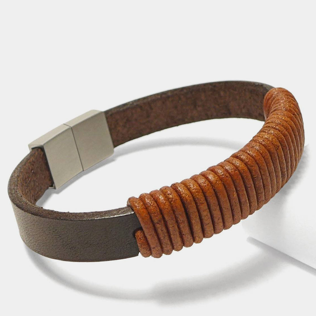Herrenarmband Leather Star GT55