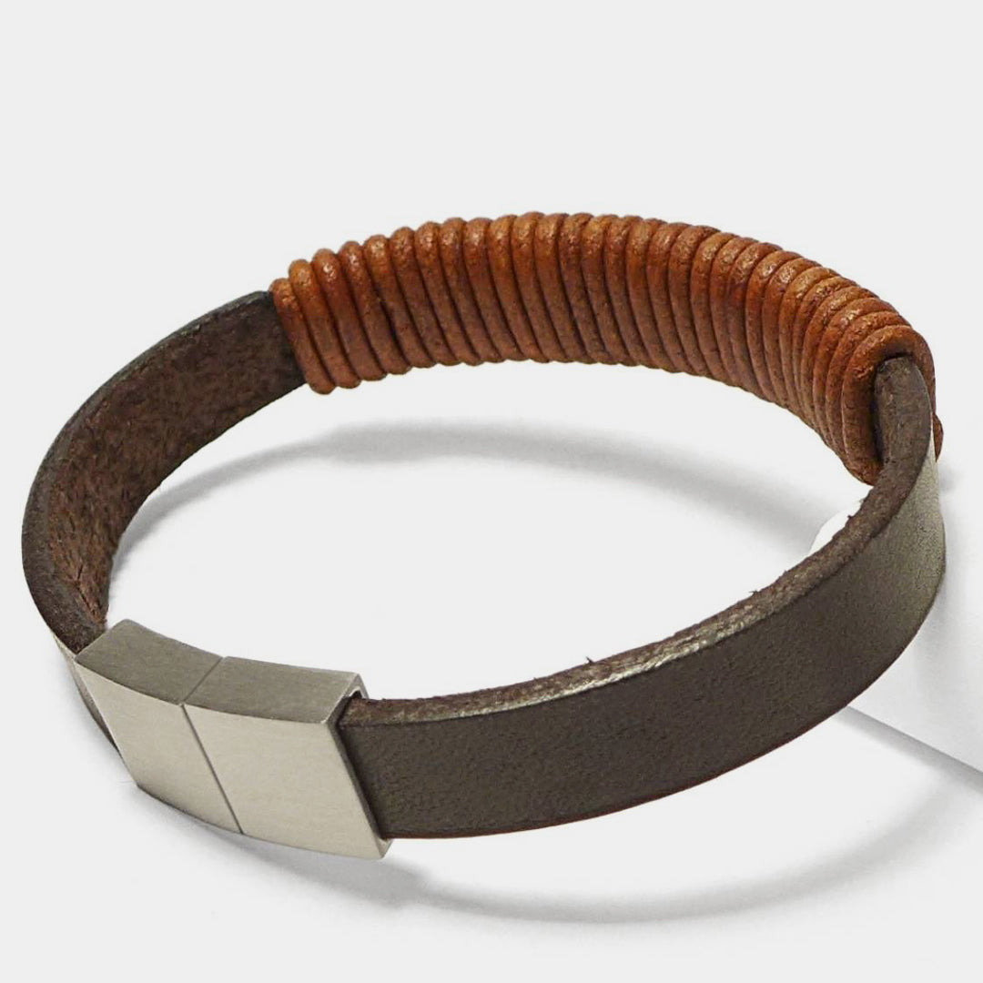 Herrenarmband Leather Star GT55