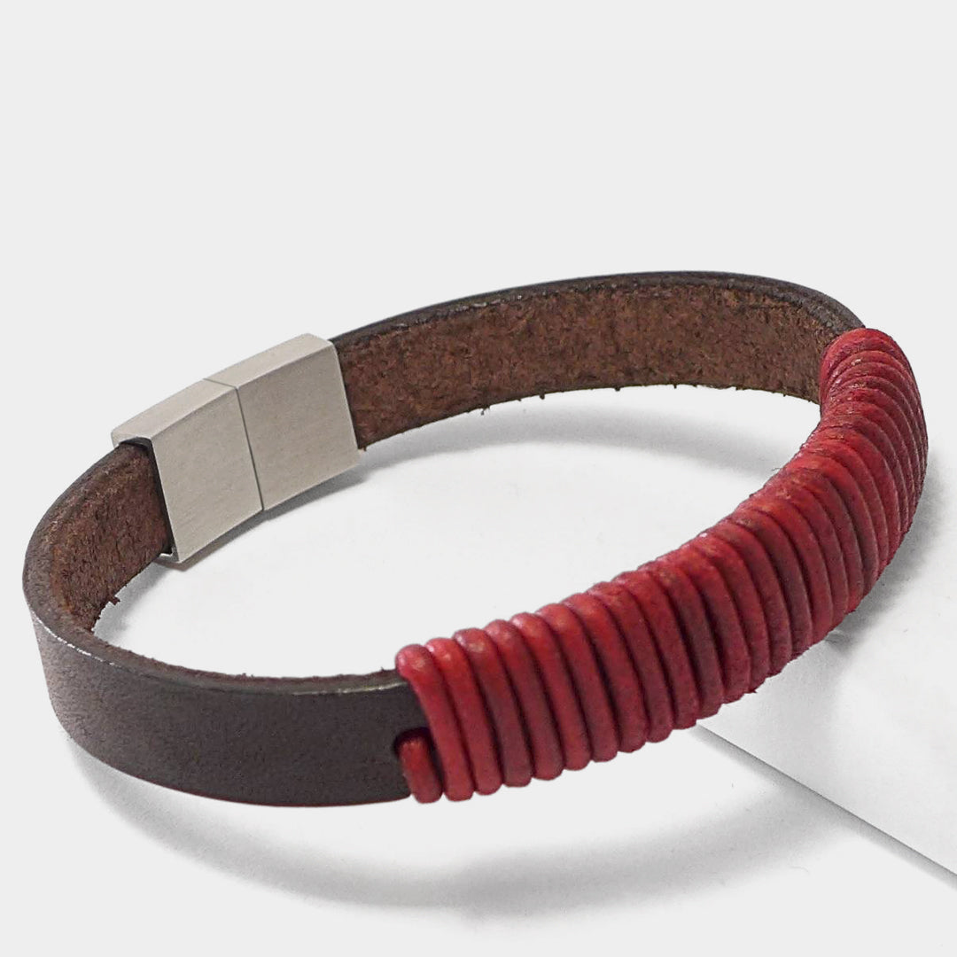 Herrenarmband Leather Star GT56