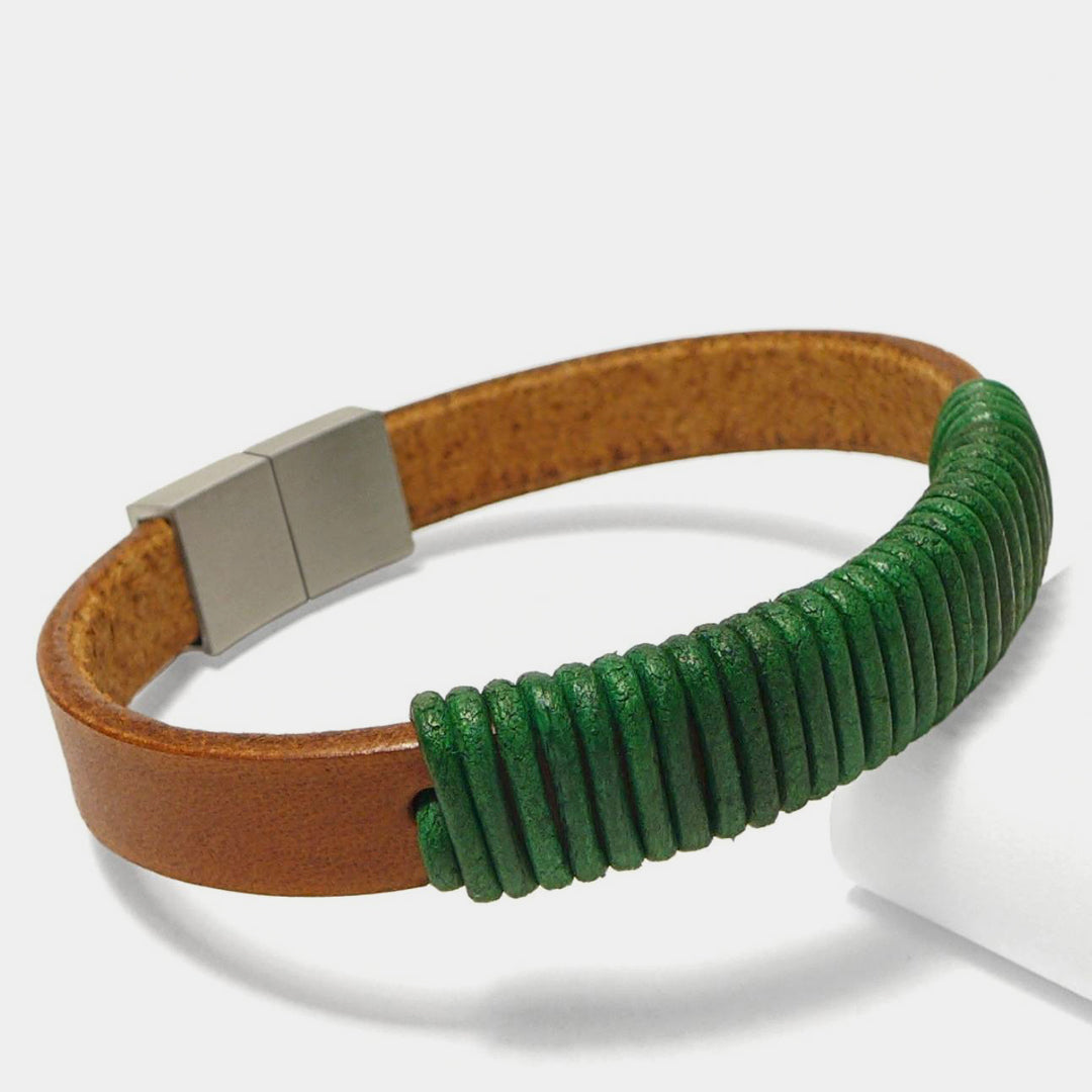 Herrenarmband Leather Star GT57
