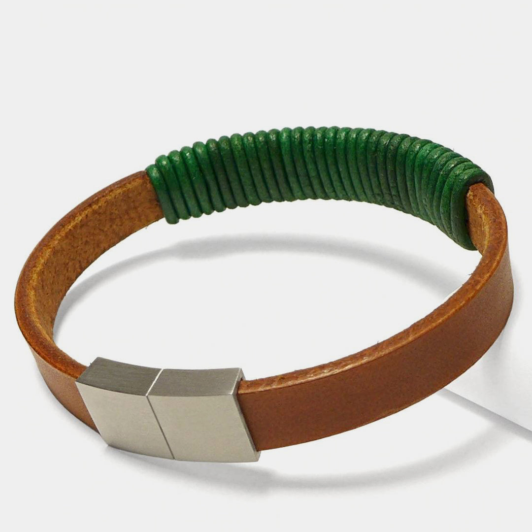 Herrenarmband Leather Star GT57