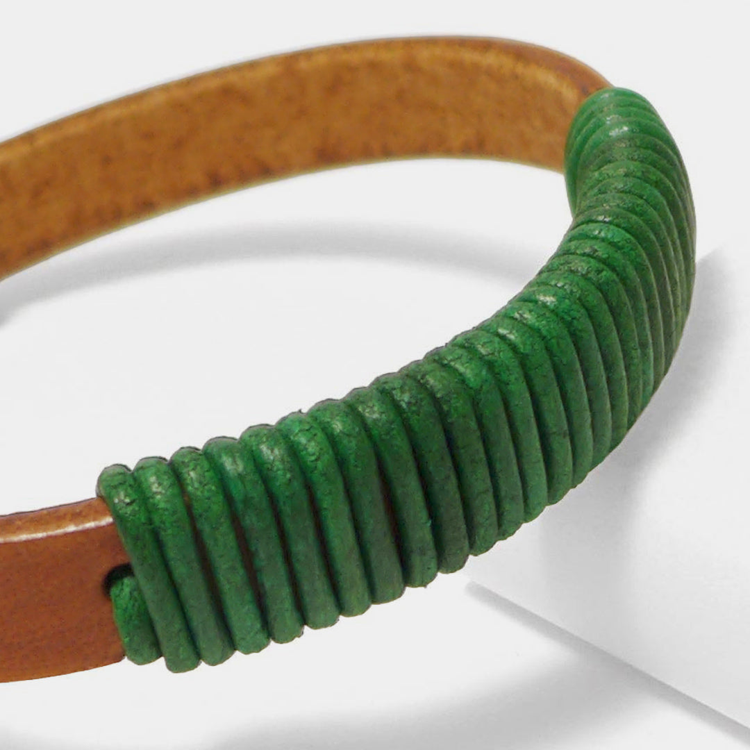 Herrenarmband Leather Star GT57