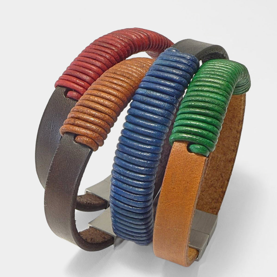 Herrenarmband Leather Star GT57