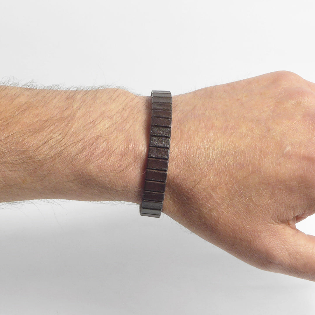 Herrenarmband Leather Star HL83