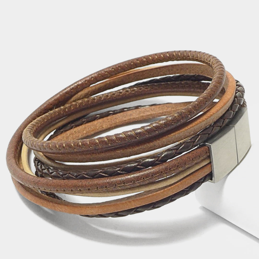 Herrenarmband Leather Star JW42