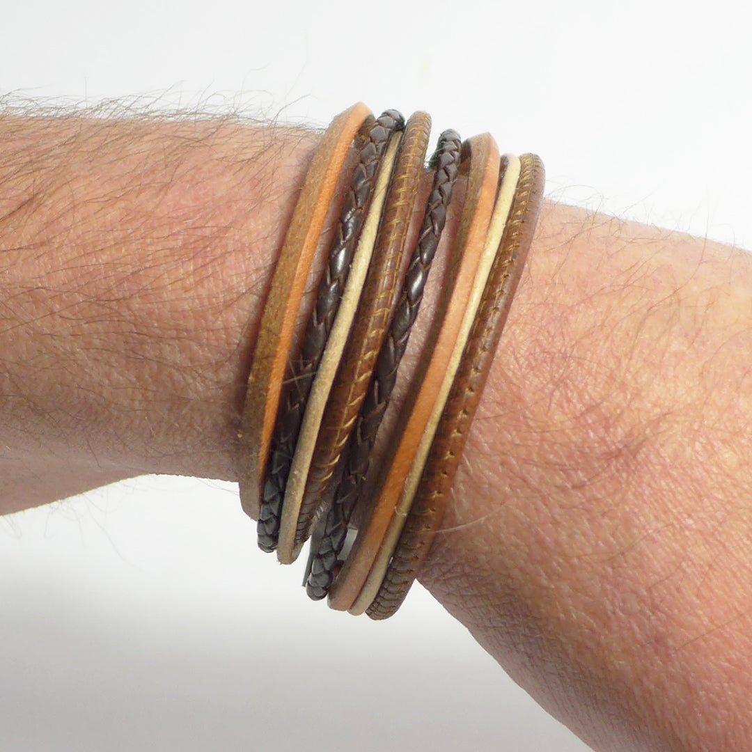 Herrenarmband Leather Star JW42