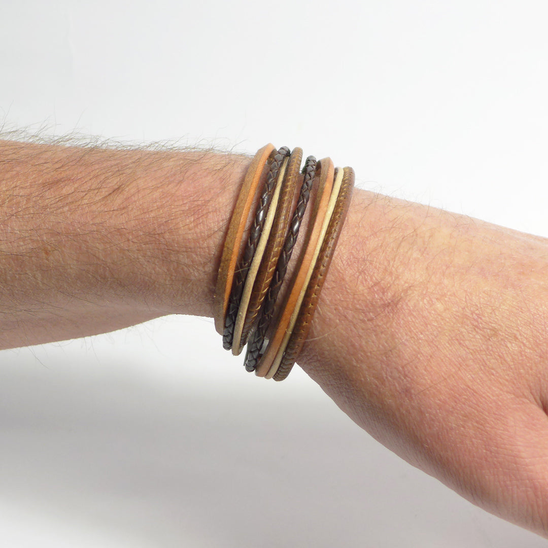 Herrenarmband Leather Star JW42