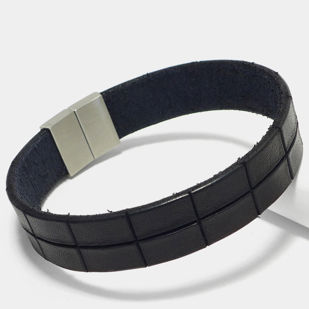 Herrenarmband Leather Star KF54