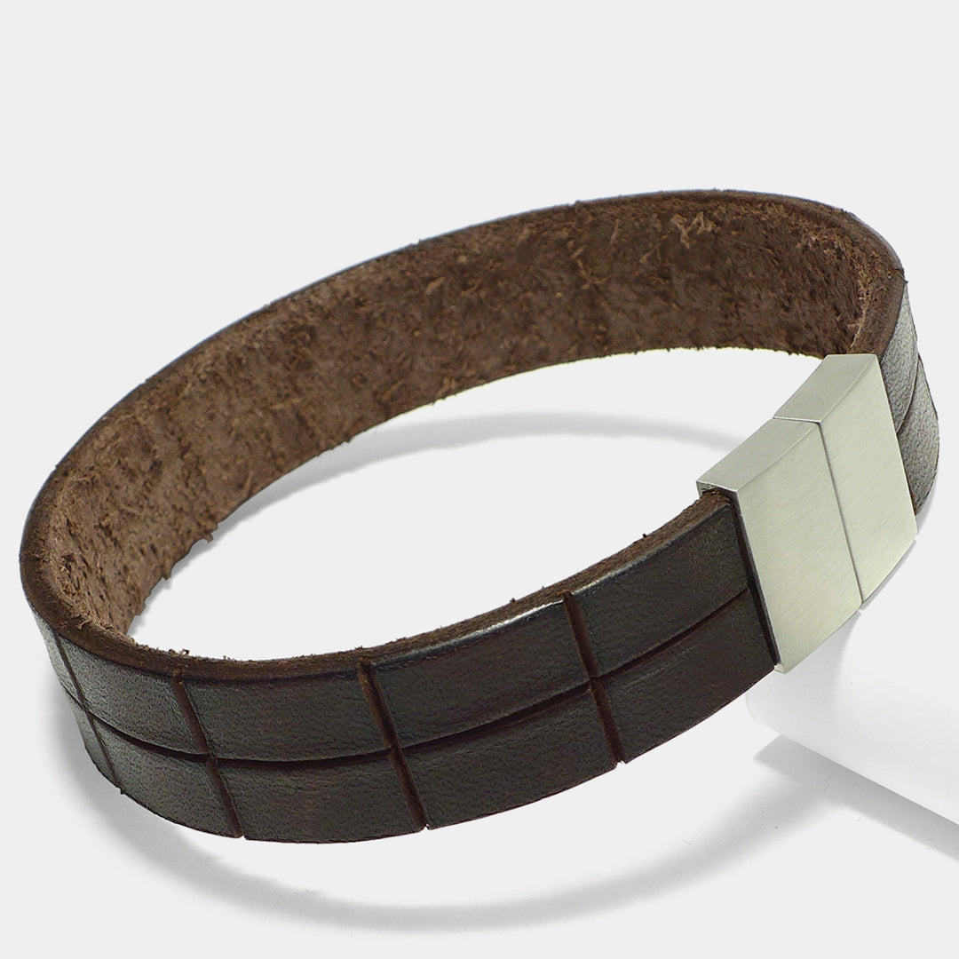 Herrenarmband Leather Star KF55