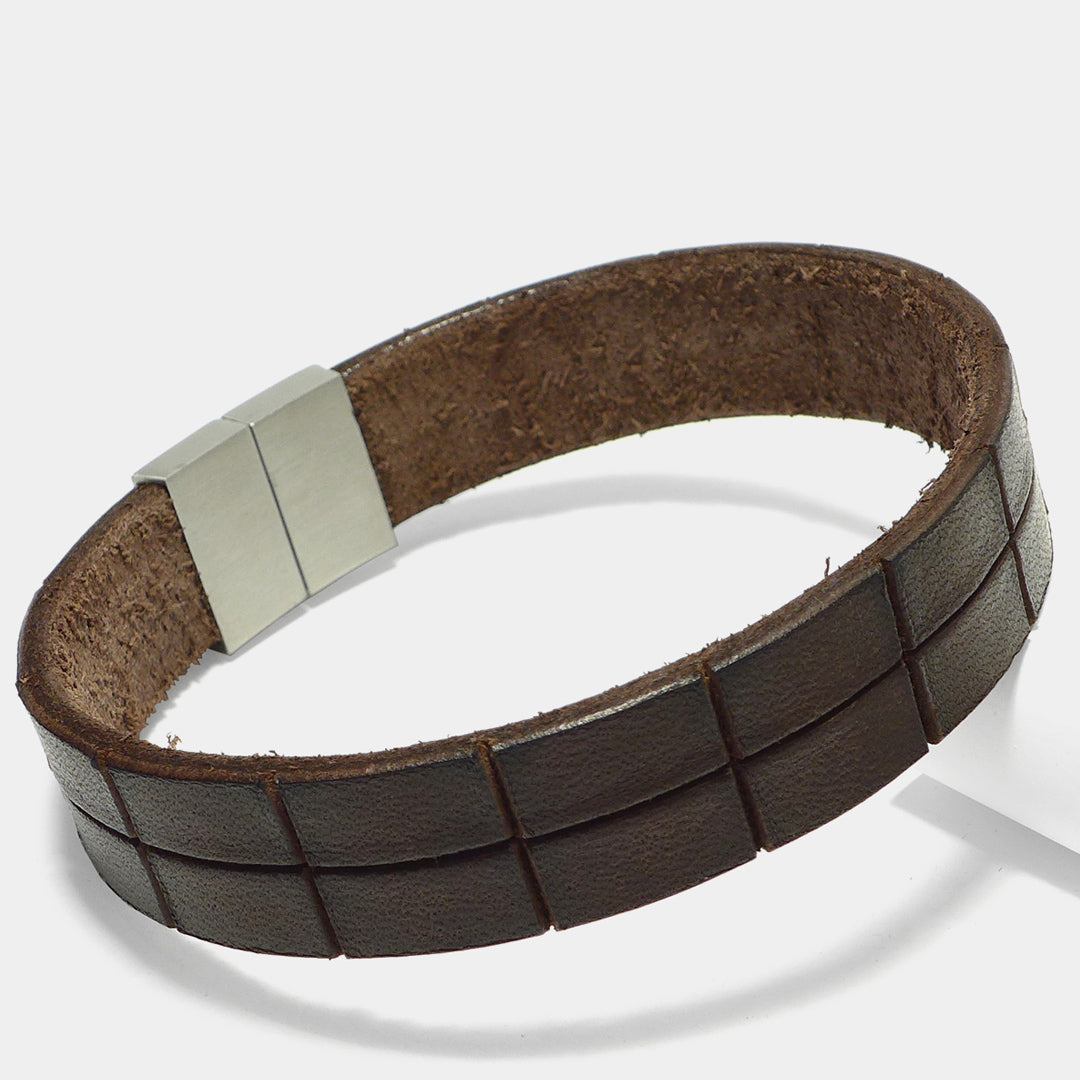 Herrenarmband Leather Star KF55