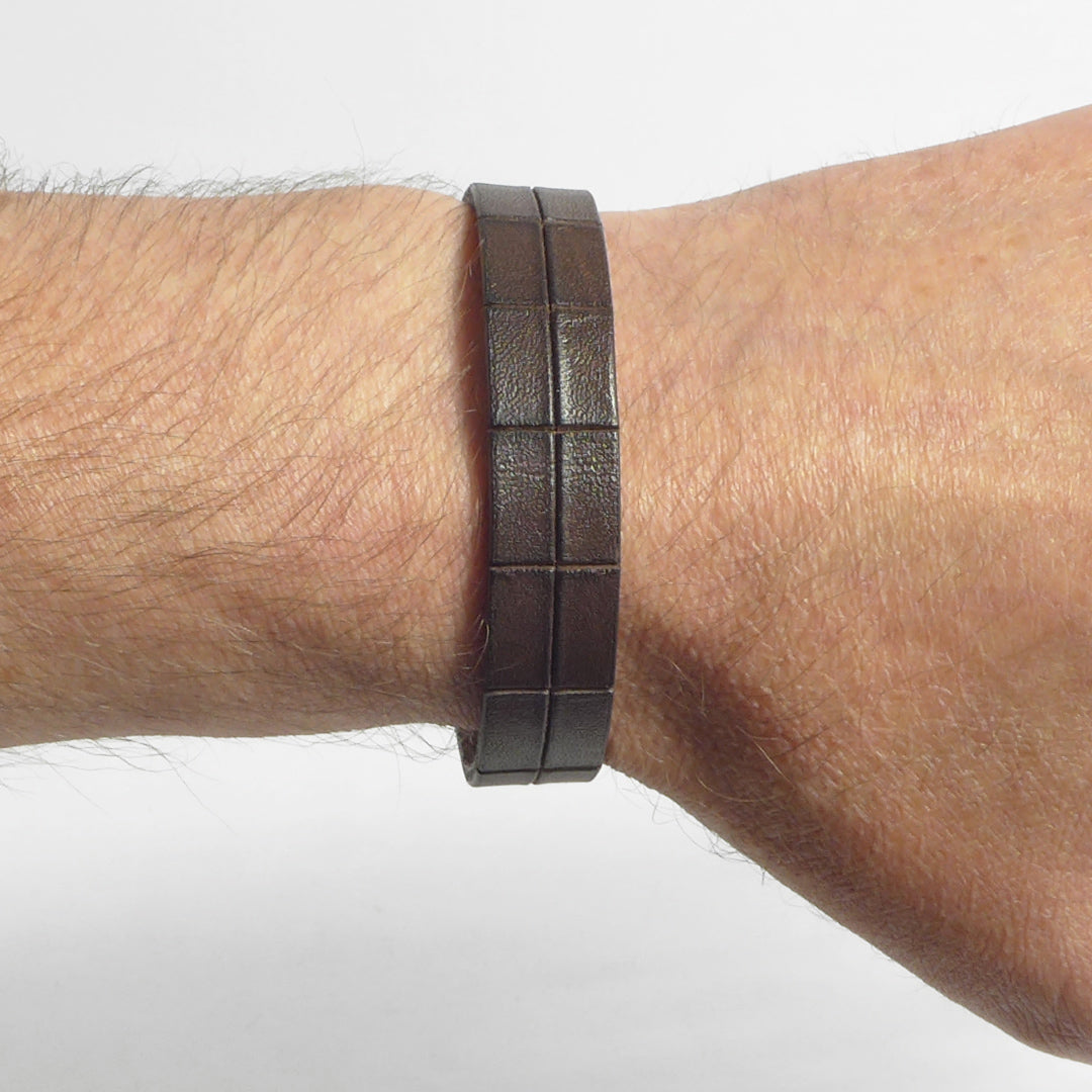 Herrenarmband Leather Star KF55