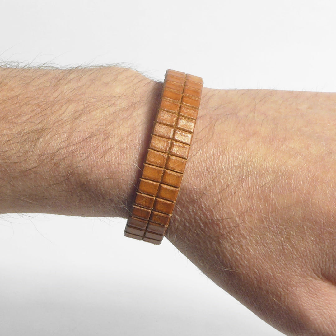 Herrenarmband Leather Star KT56