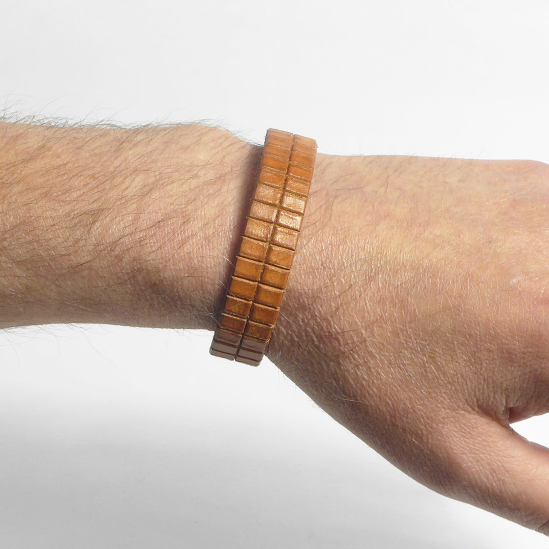 Herrenarmband Leather Star KT56