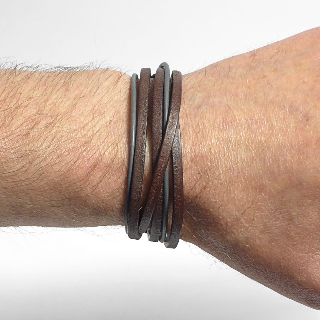 Herrenarmband Leather Star PG73
