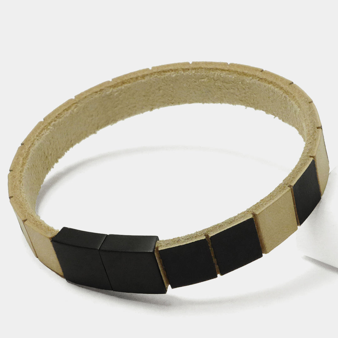 Herrenarmband Leather Star Raw MG91 - STARBEIT
