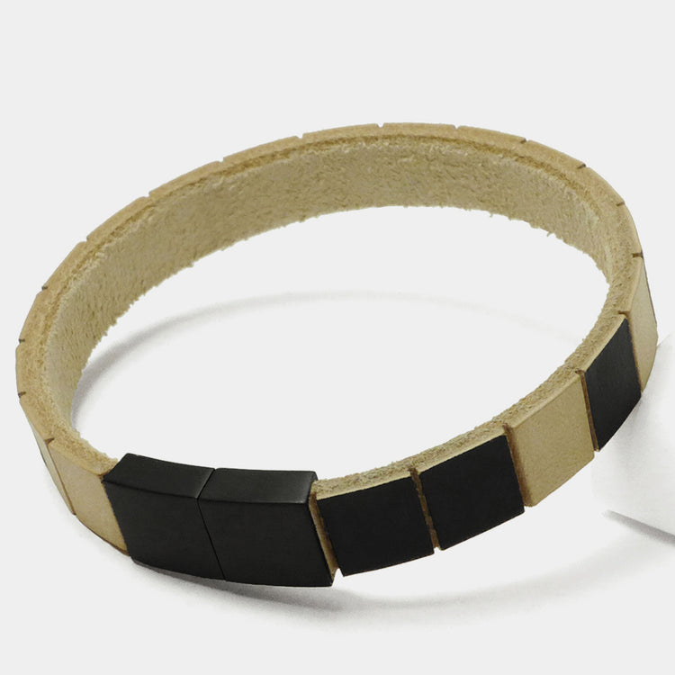 Herrenarmband Leather Star Raw MG91 - STARBEIT