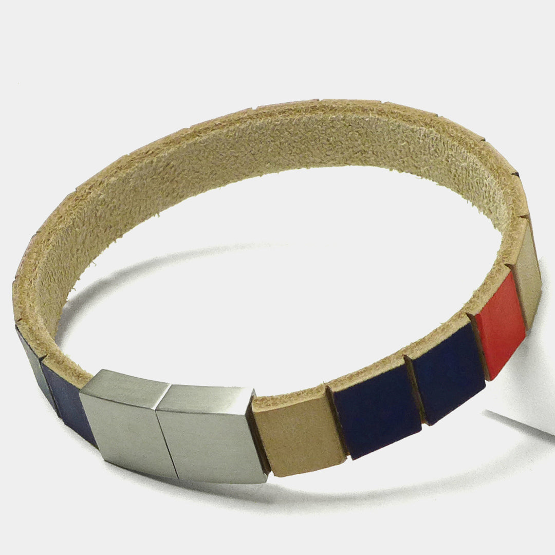 Herrenarmband Leather Star Raw MG93