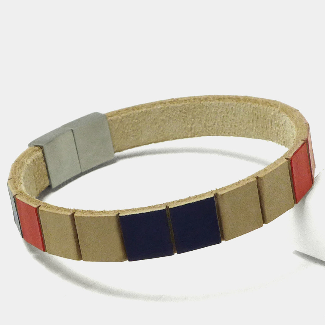 Herrenarmband Leather Star Raw MG93