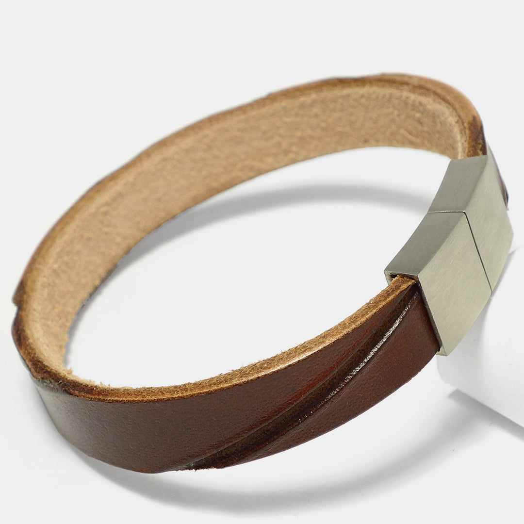 Herrenarmband Leather Star Raw YH73