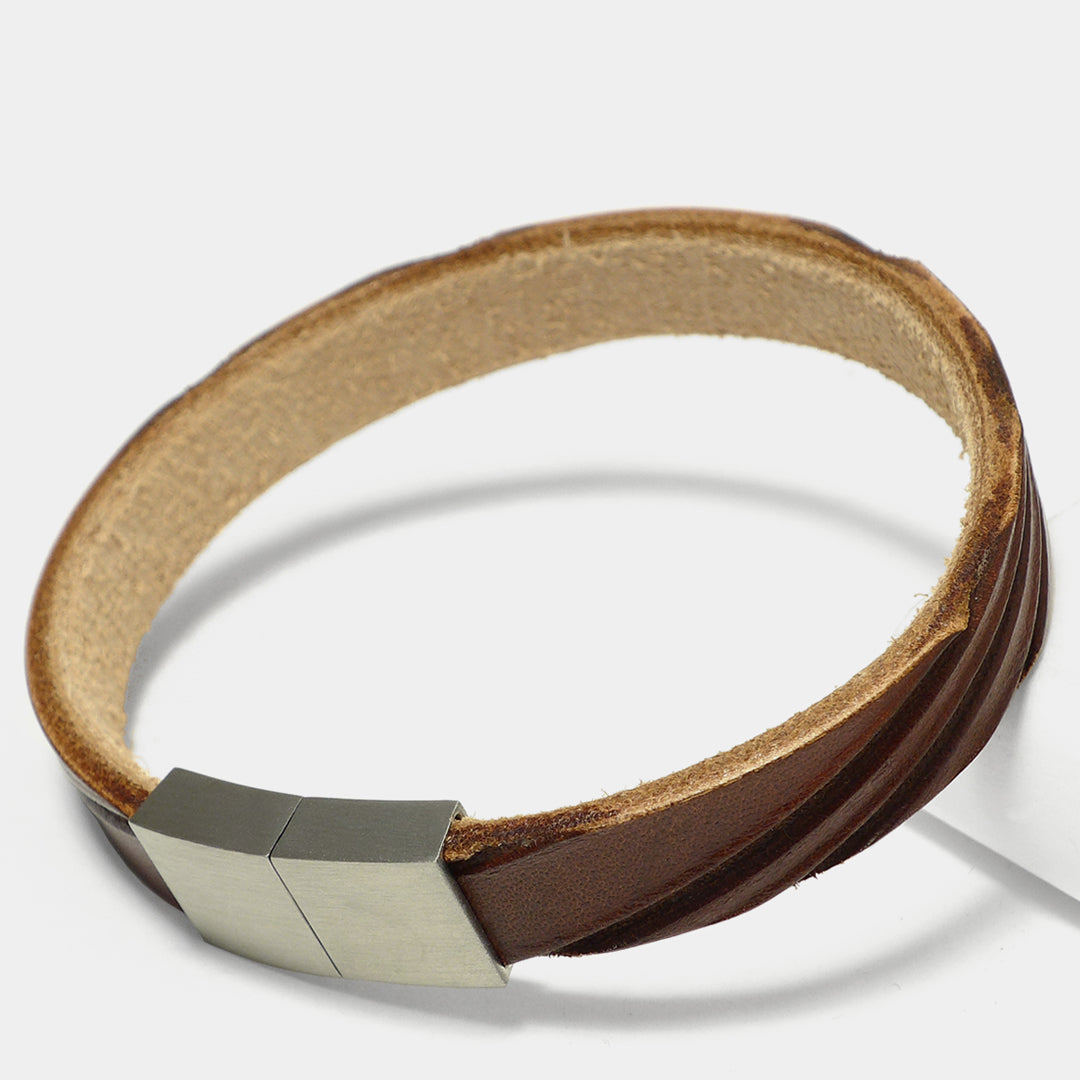 Herrenarmband Leather Star Raw YH73