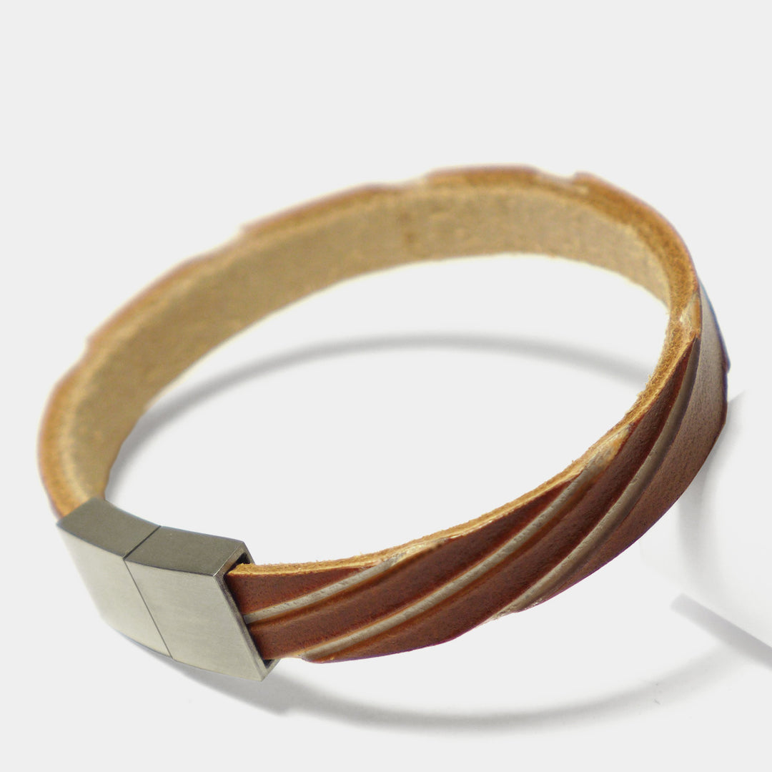 Herrenarmband Leather Star Raw YH75 - STARBEIT