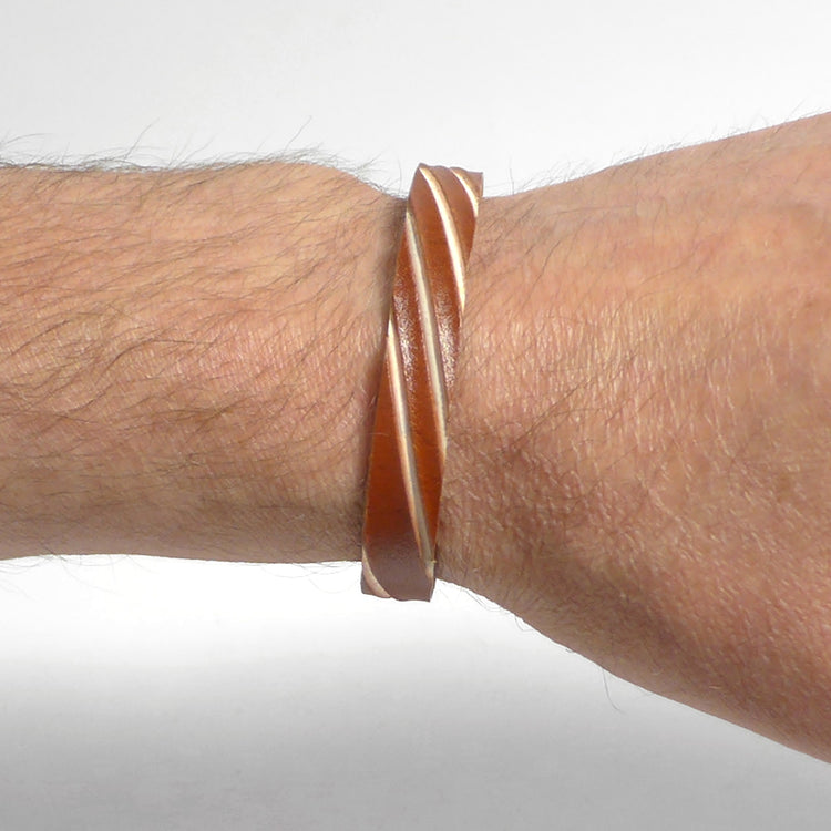 Herrenarmband Leather Star Raw YH75 - STARBEIT