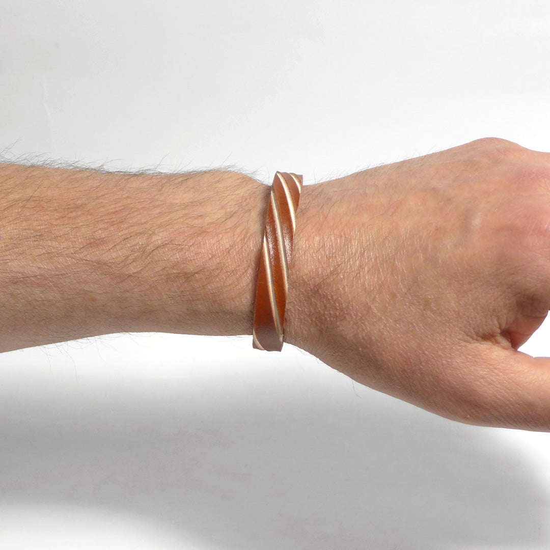 Herrenarmband Leather Star Raw YH75 - STARBEIT
