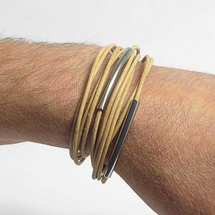 Herrenarmband Leather Star SX40 - STARBEIT