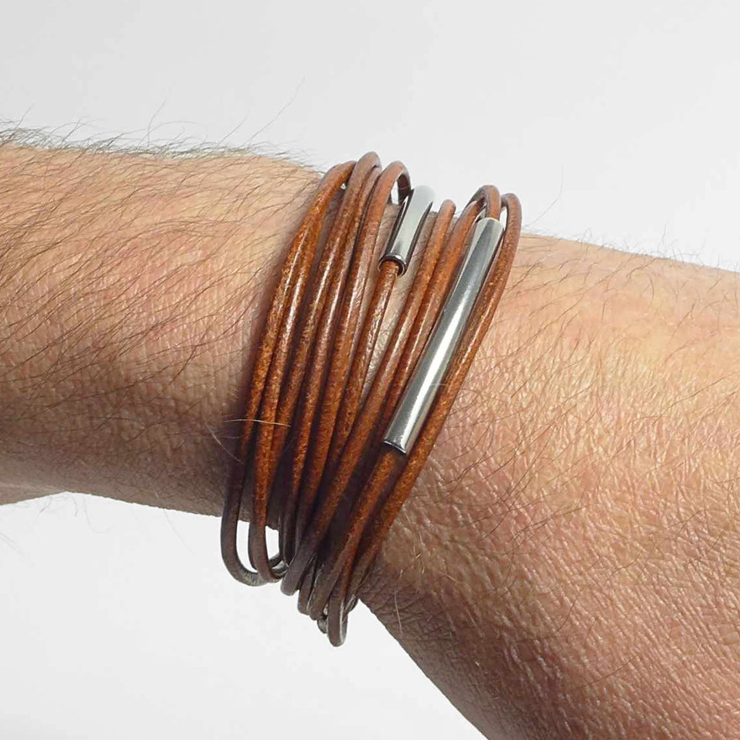 Herrenarmband Leather Star SX41