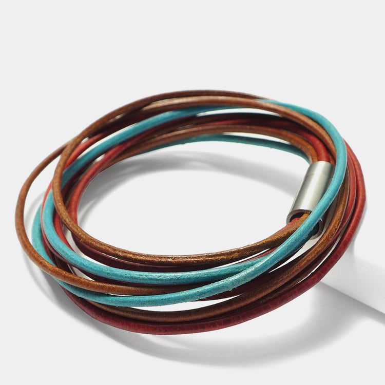Mehrfarbiges Herren Lederarmband STARBEIT casual & auffällig