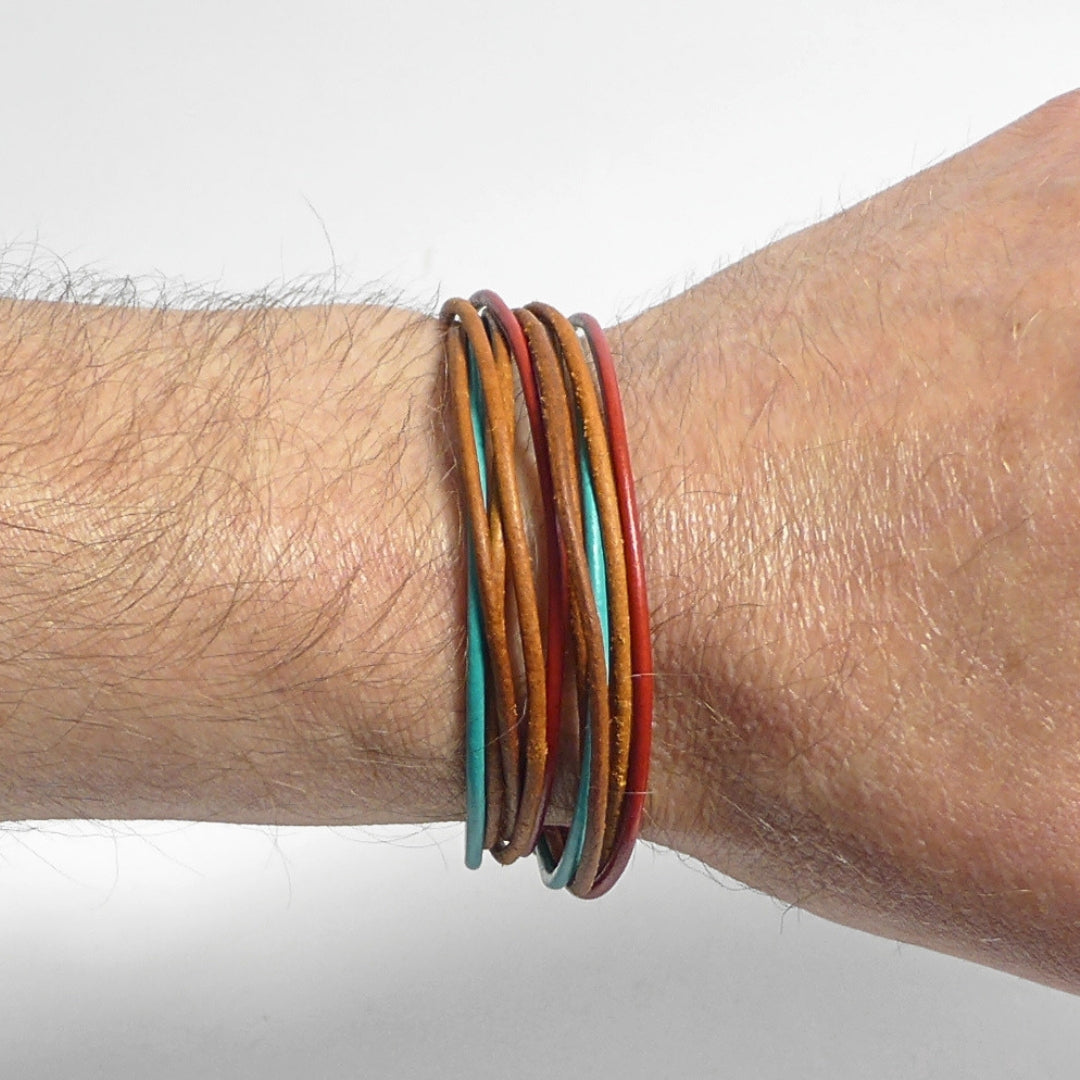Herrenarmband Leather Star SX45