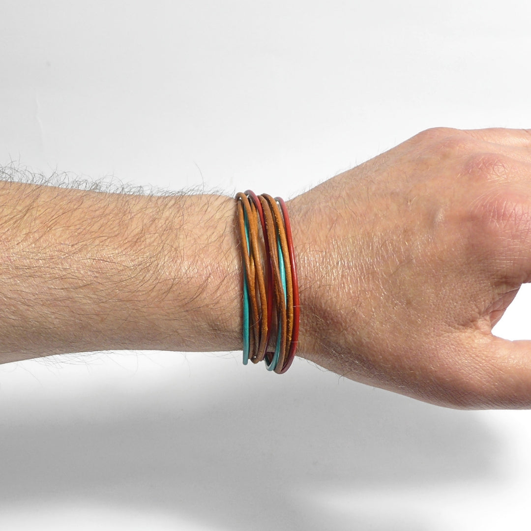 Herrenarmband Leather Star SX45