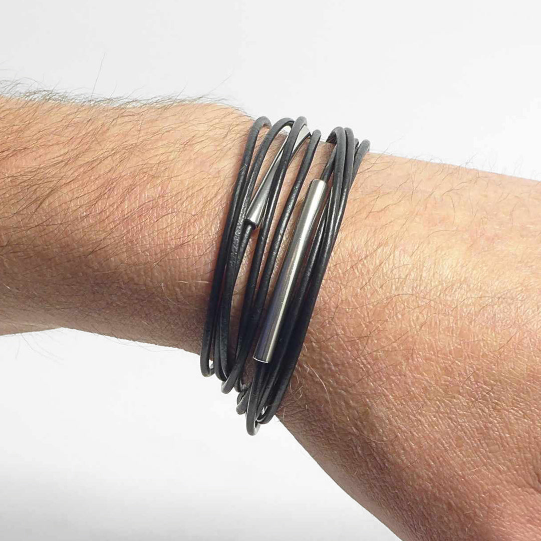 Herrenarmband Leather Star SX48