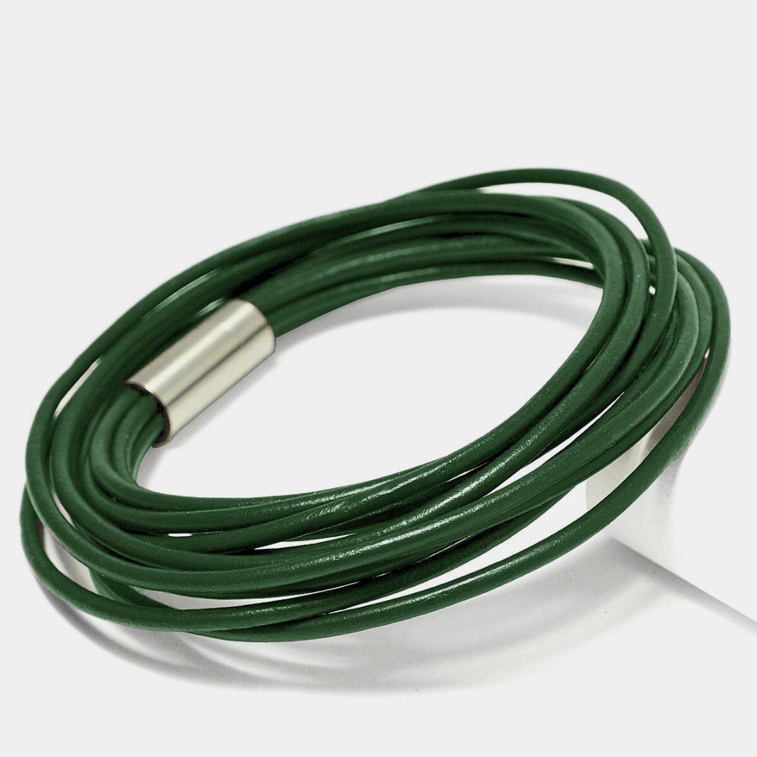 Lässiges grünes Lederarmband Herren STARBEIT modernes Casual‑Design
