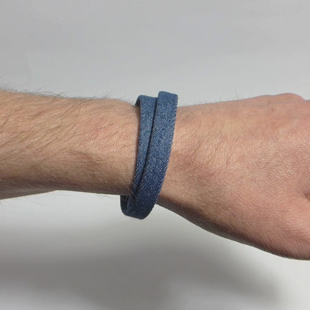 Starbeit Armband Blue Denim Double Raw-2 Video